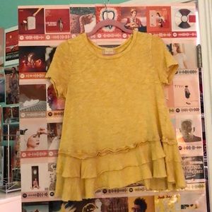 YELLOW RUFFLE TOP